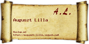Auguszt Lilla névjegykártya
