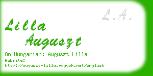 lilla auguszt business card